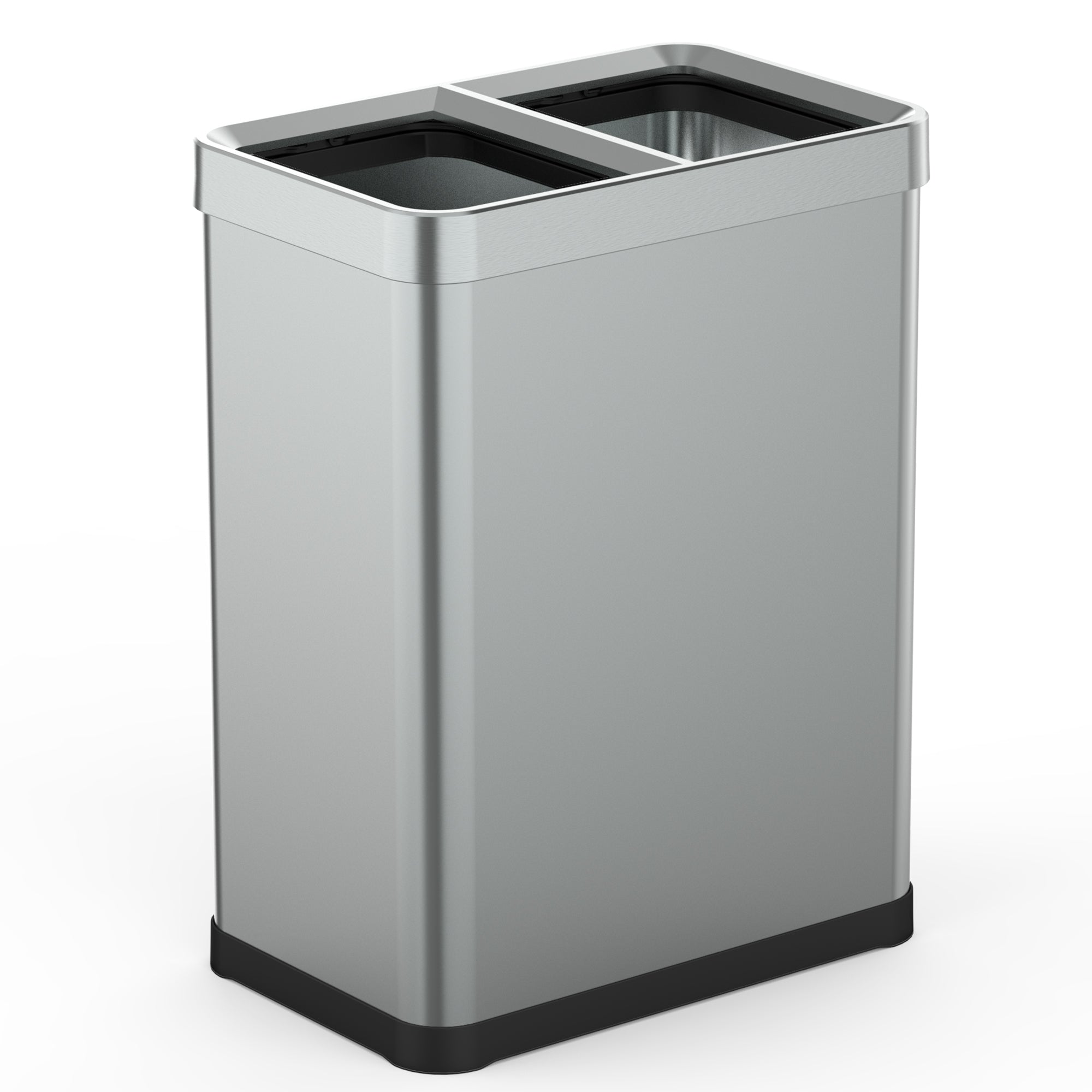 Red Deco Tallin poubelle tri 2x30L inox open top
