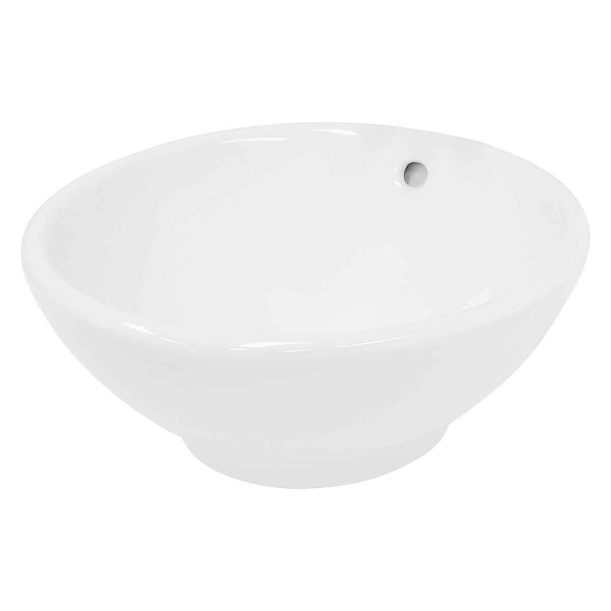LuxeBath Vasque ronde céramique noir 42 cm avec bonde