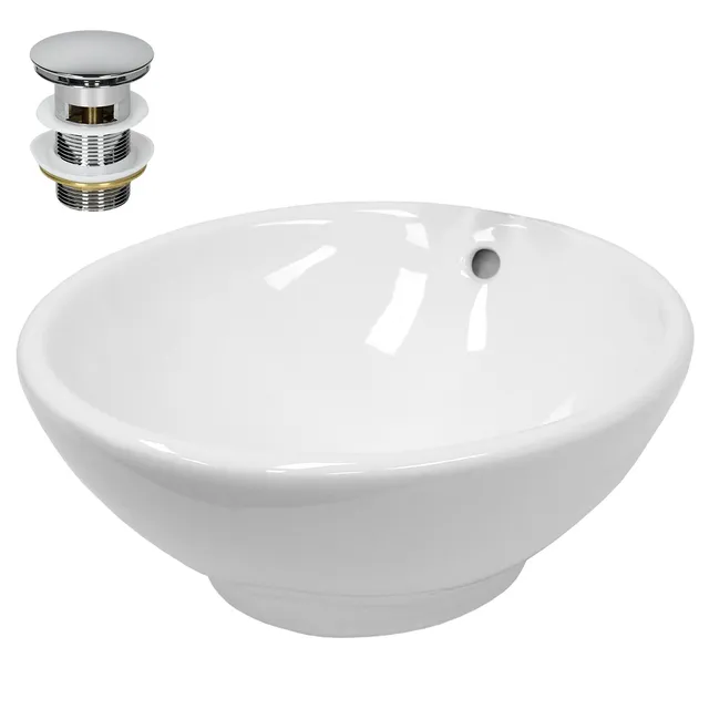 ECD Germany Sanitär LuxeBath vasque blanche 42 cm céramique