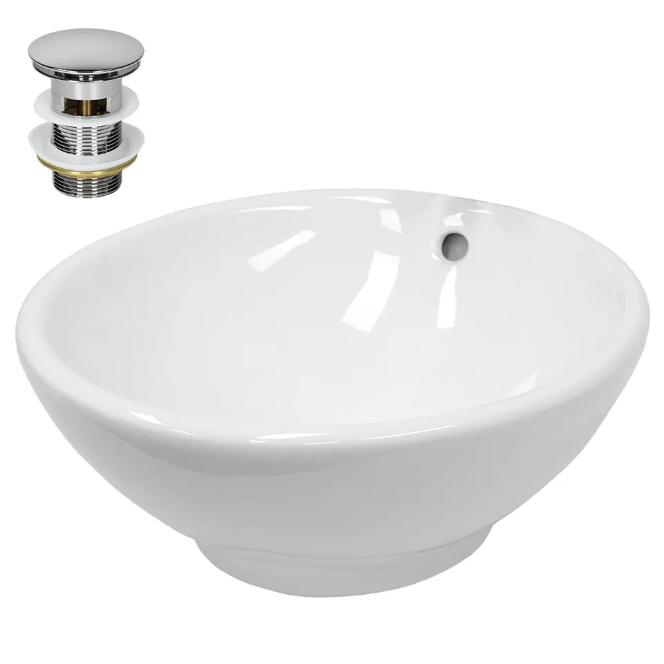 ECD Germany Sanitär LuxeBath vasque blanche 42 cm céramique