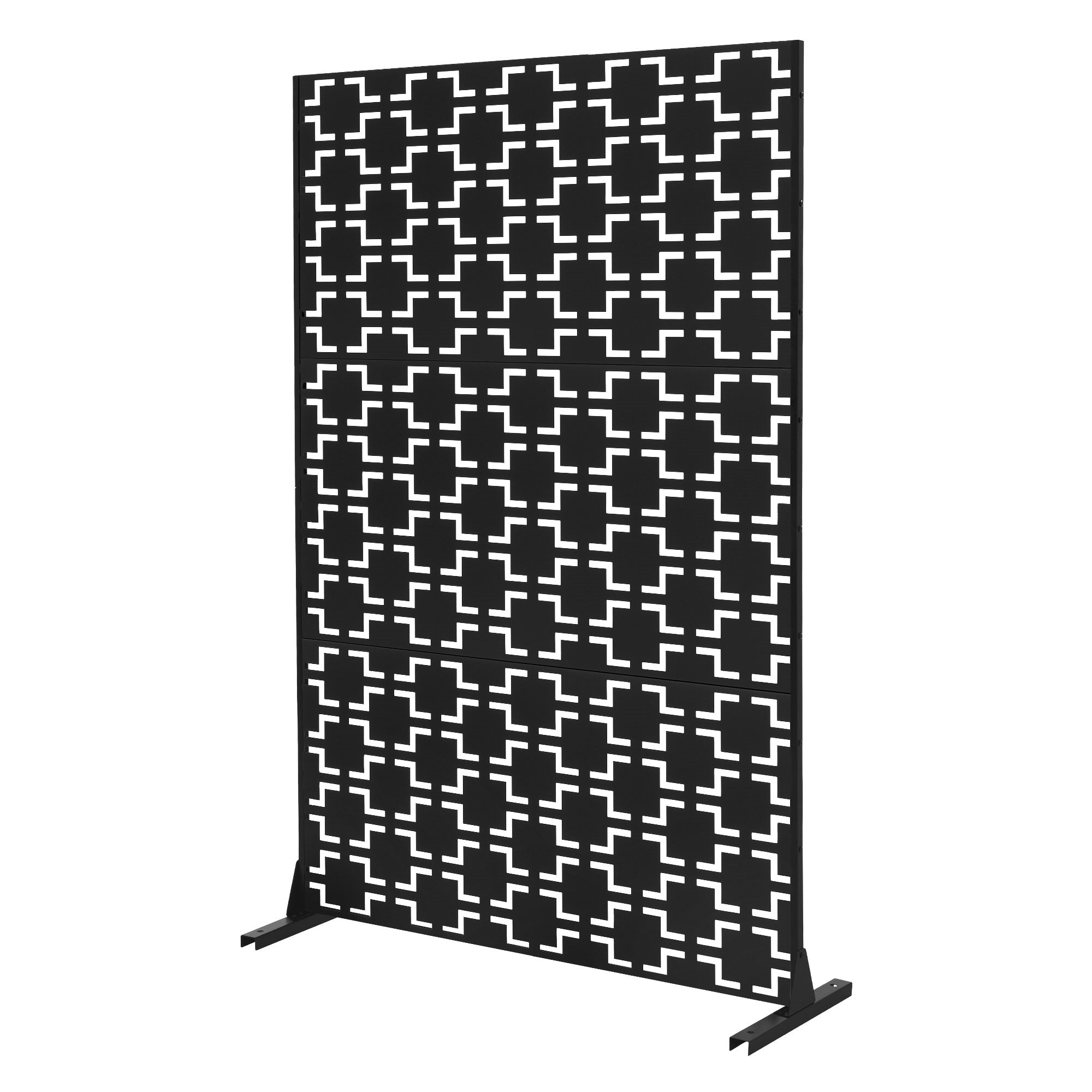 ECD Germany Milano paravent métal noir 120x180 cm