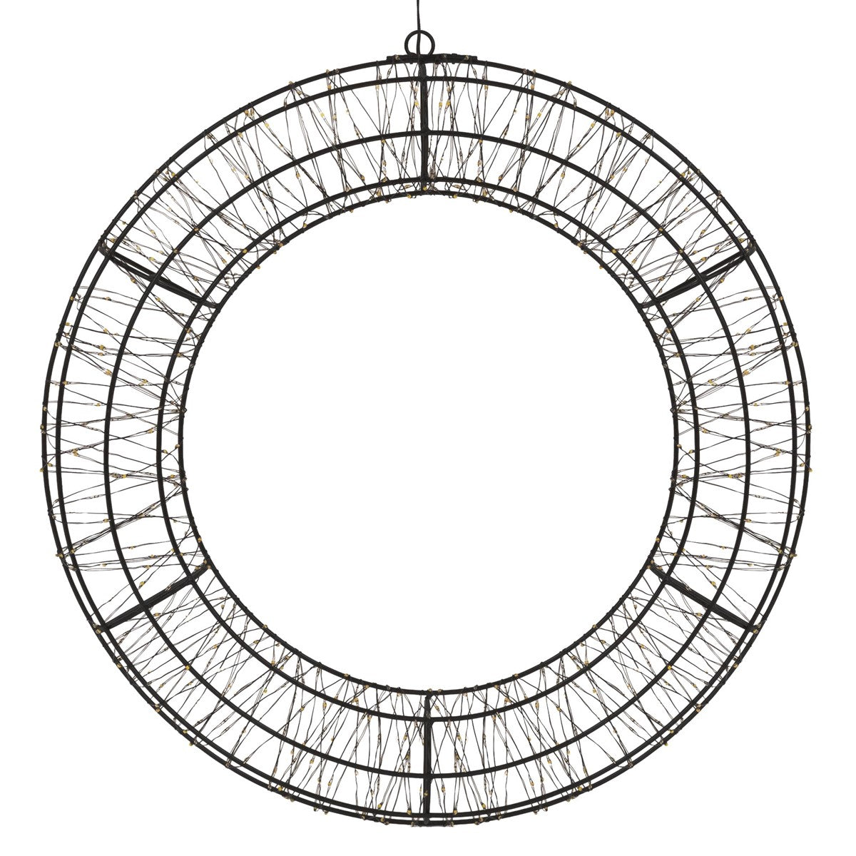 ECD Germany 38 cm couronne de Noël LED blanc chaud avec timer