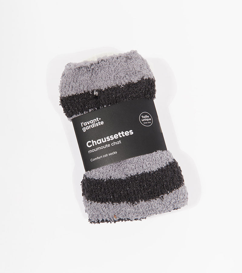 L'avant gardiste Chaussettes chat moumoute tâches marron