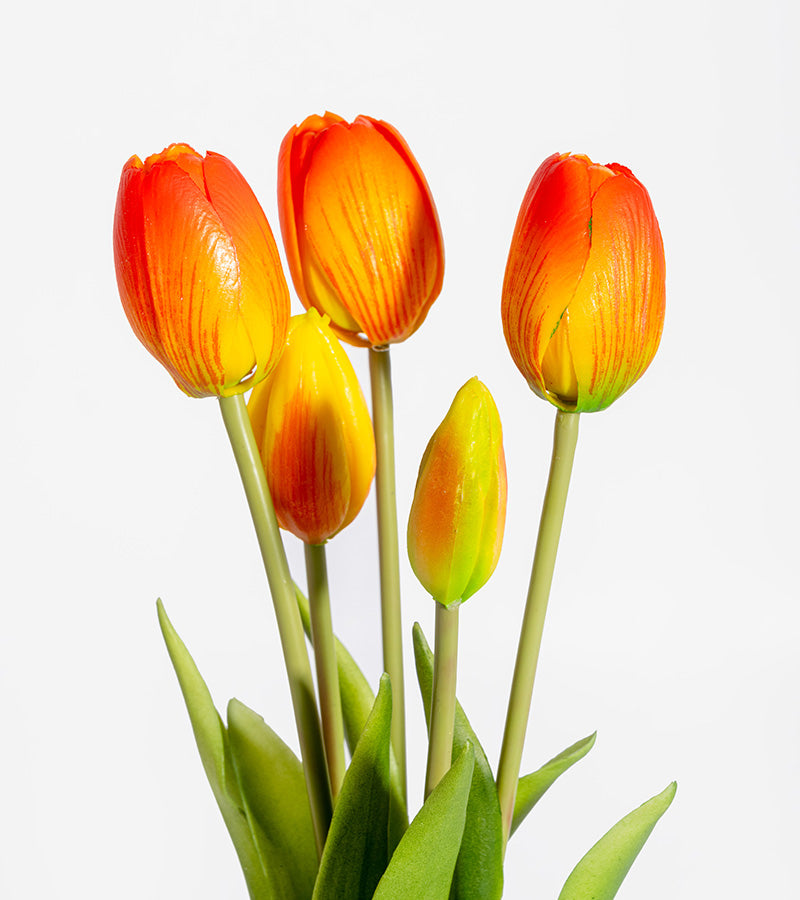 L'avant gardiste bouquet tulipes artificielles jaune