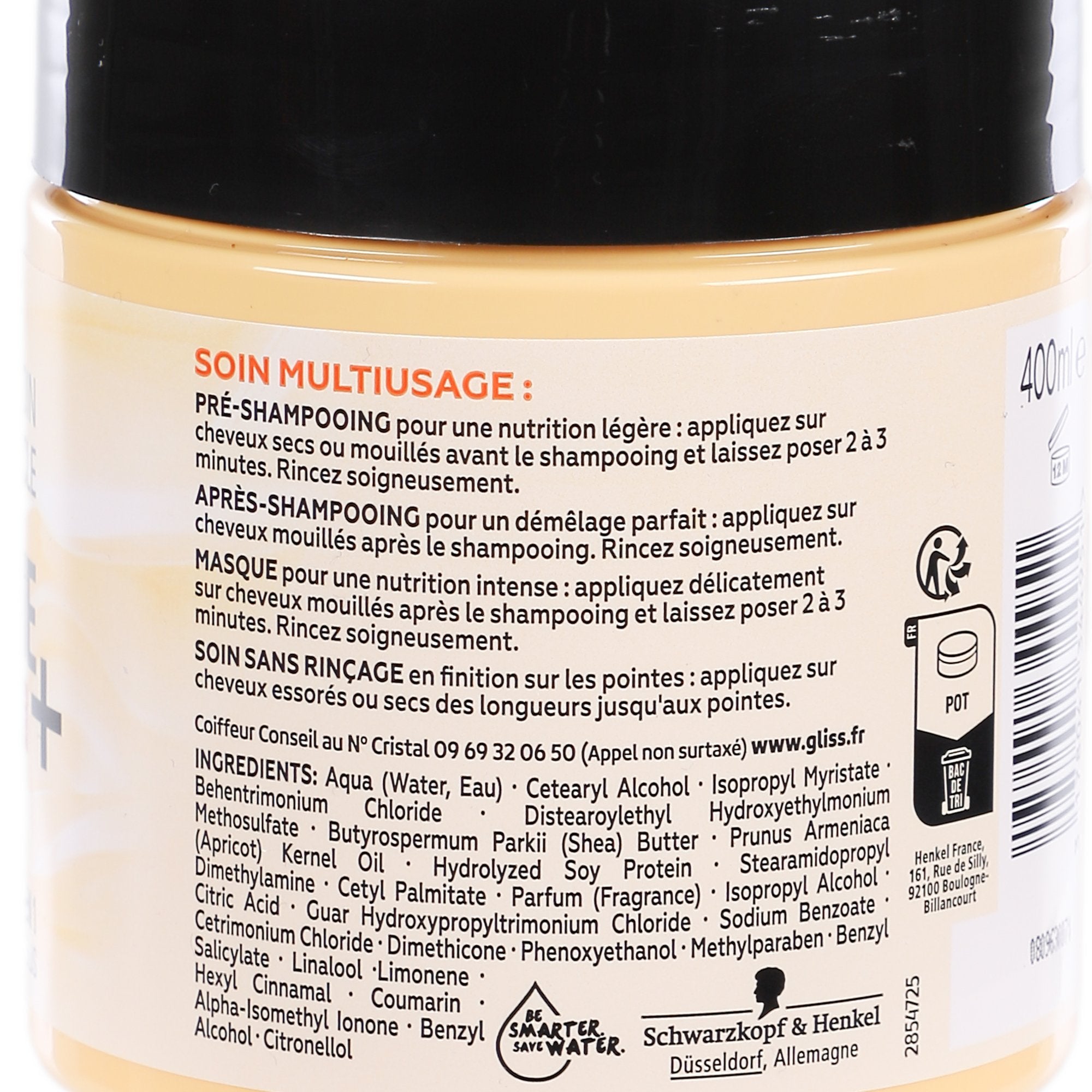 Gliss Soin Miracle masque 4 en 1 karité protéine