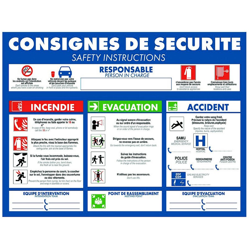 Safe Tool Pancarte 29,5x18 cm bureau