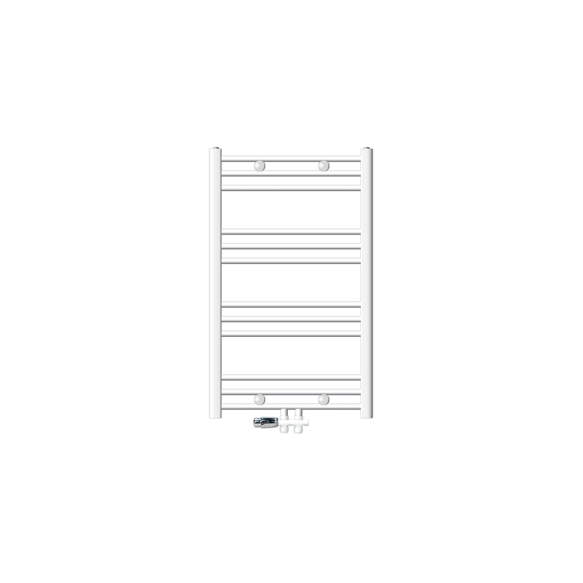 ECD Germany Sahara sèche-serviettes 600x800 blanc avec vanne