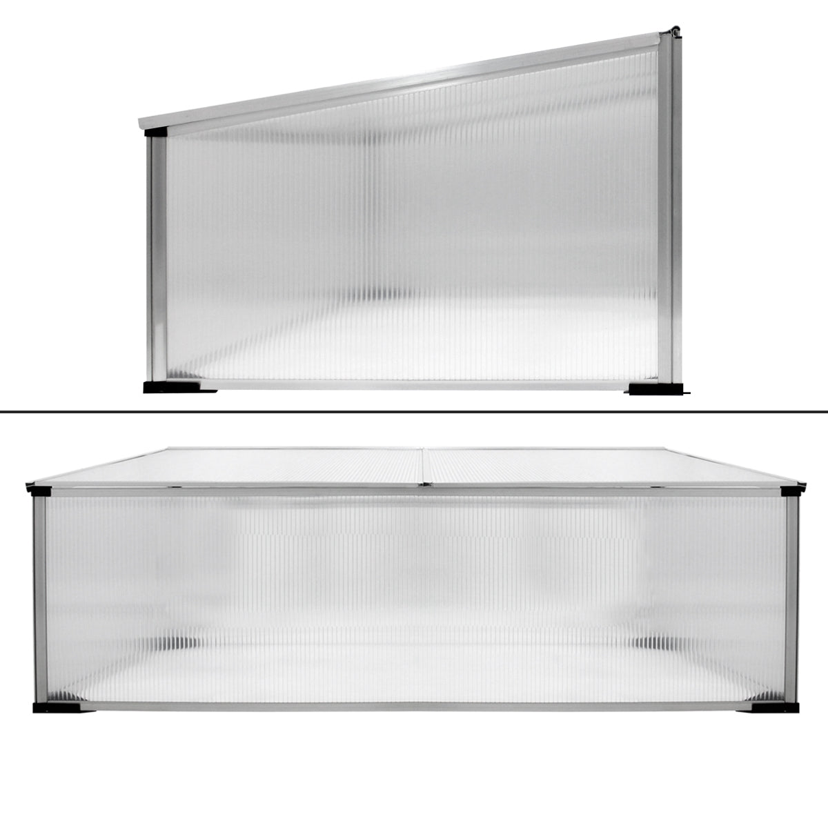 ECD Germany Garten Mini serre châssis 100x60x40 cm alu polycarbonate
