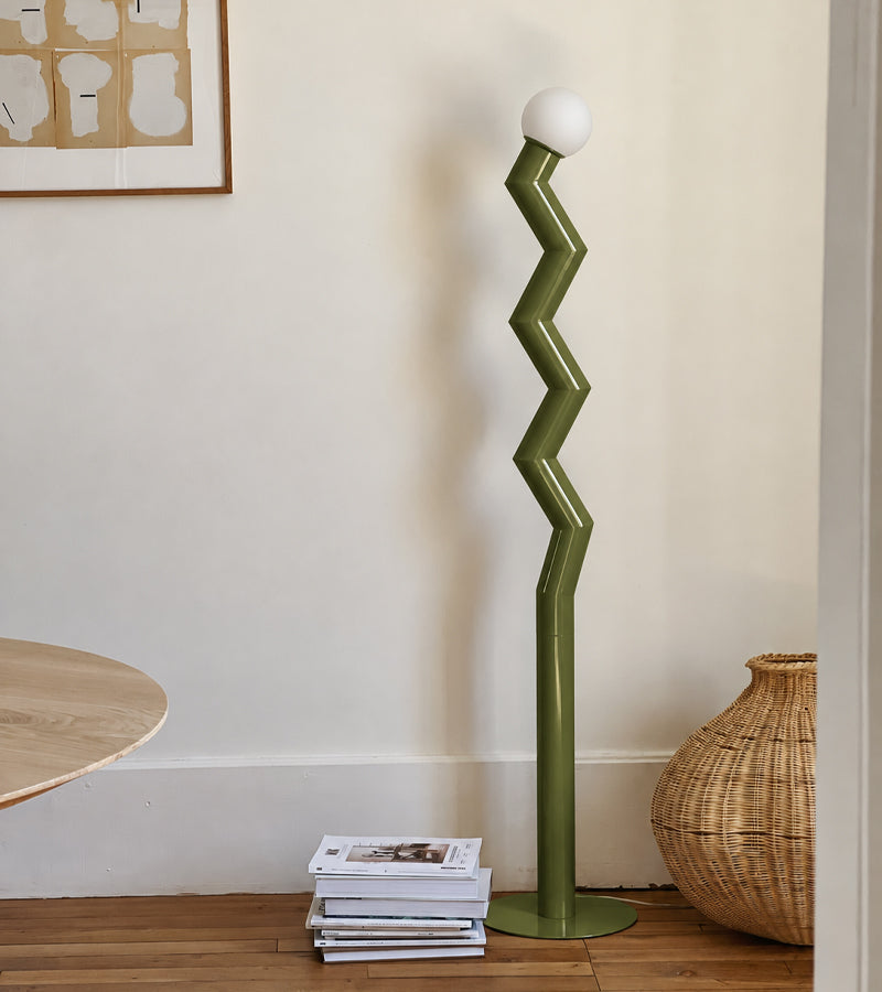 L'avant gardiste Zigmo lampadaire zigzag seventies