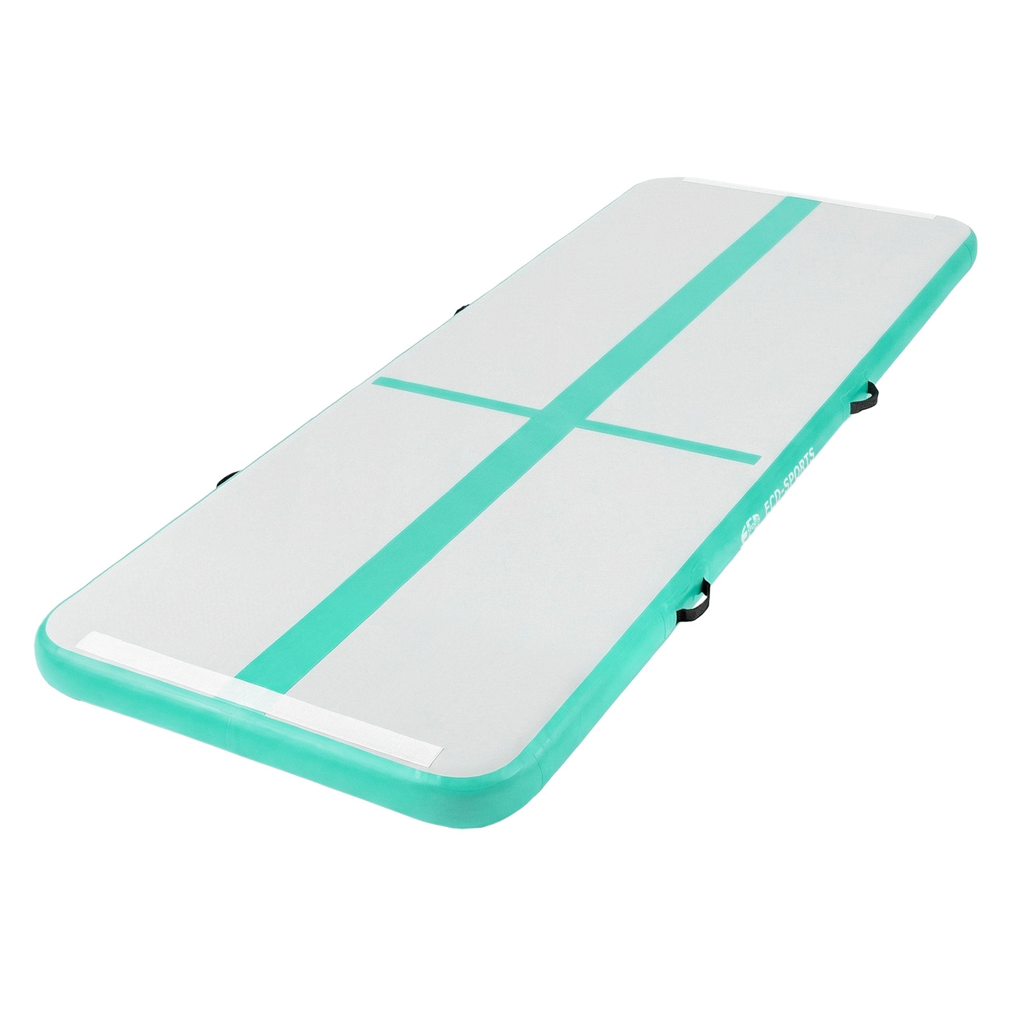 ECD Germany Sport tapis gym gonflable mint 400x100x10 cm pompe