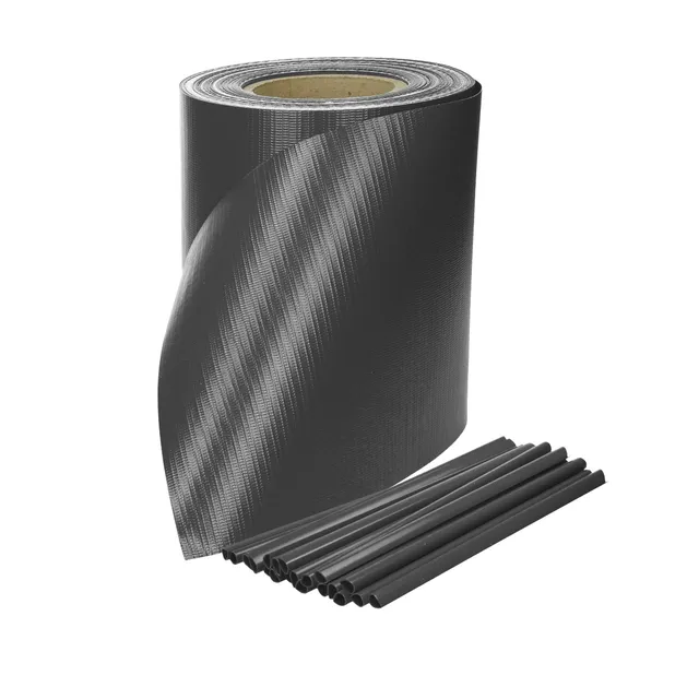 ECD Germany brise-vue PVC 65 m anthracite avec 30 clips
