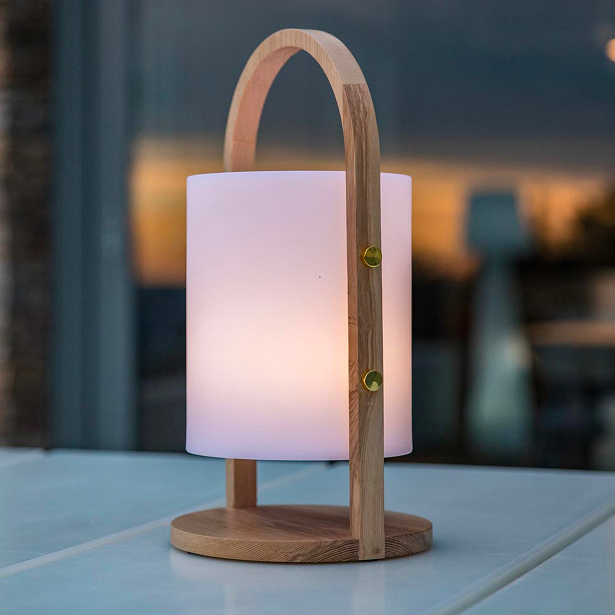 Red Deco Woody H37cm lampe sans fil bois dimmable