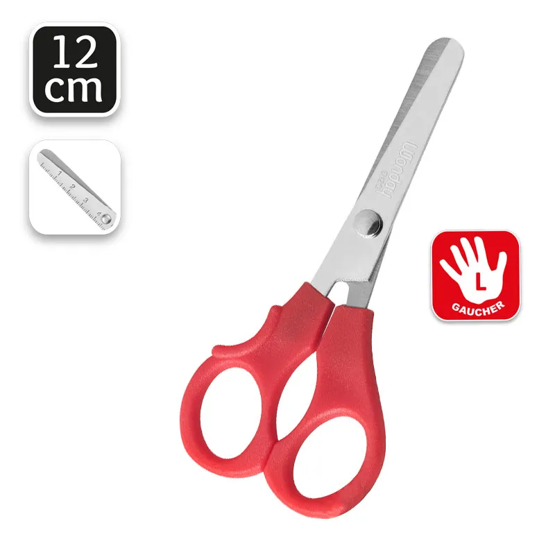 Safe Tool Enzo Ciseaux 12 cm bouts ronds gaucher enfant
