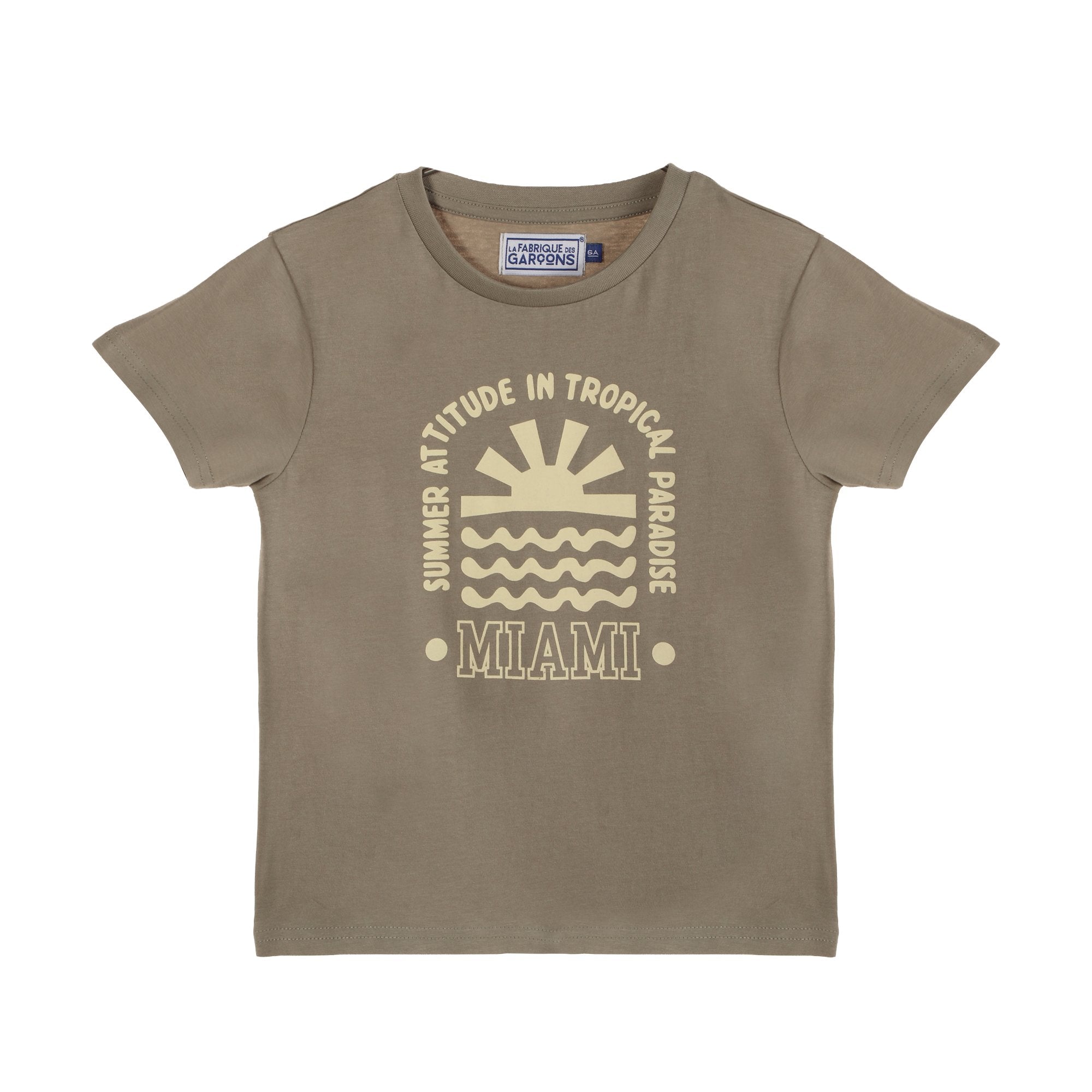 Stokomani Mode BASIC-ET-26 tee-shirt enfant kaki taille 03A