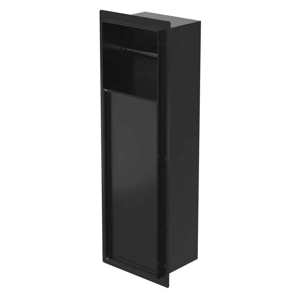 ECD Germany niche murale WC encastrée 60x20 cm noir mat