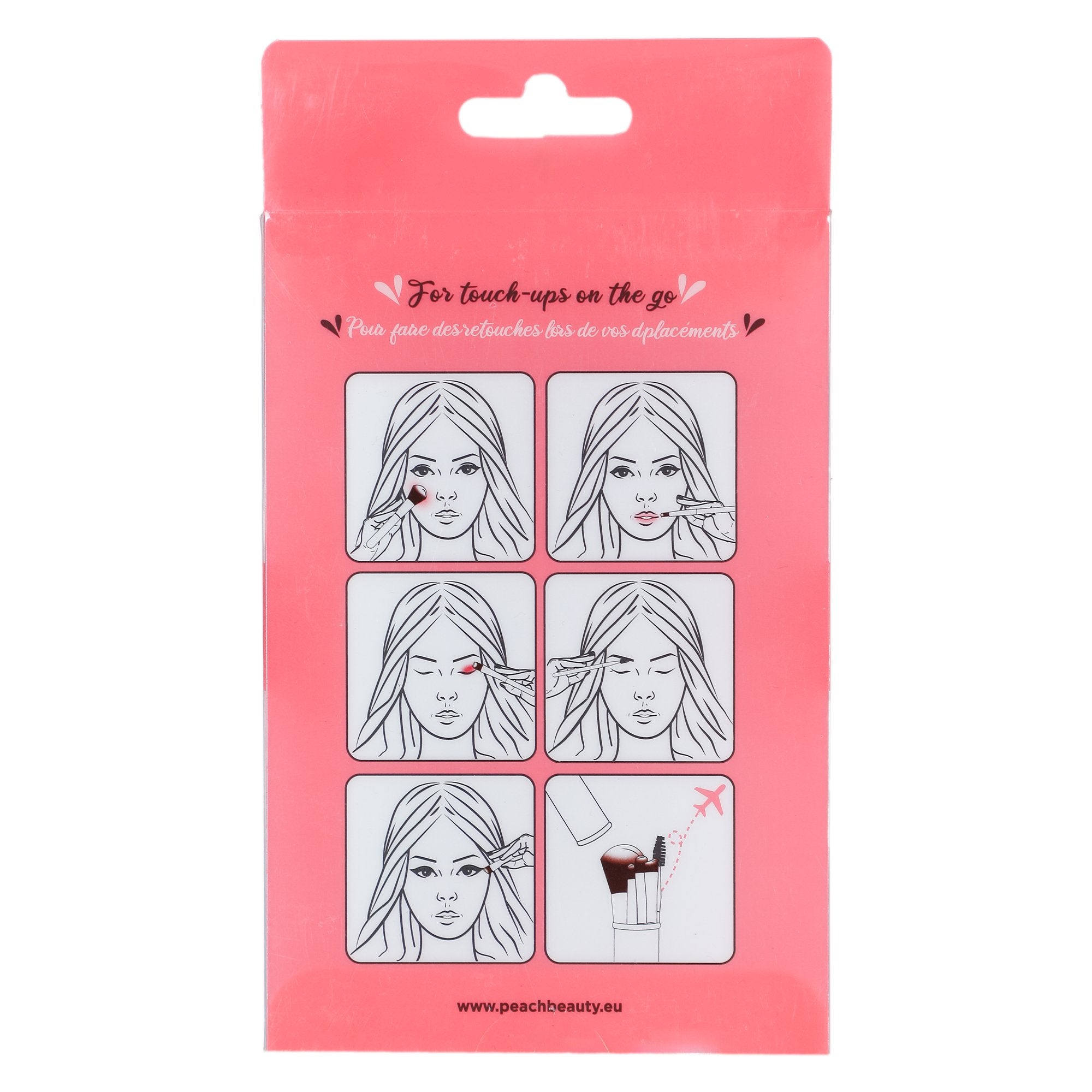 Stokomani Coffret 5 pinceaux de maquillage + étuis