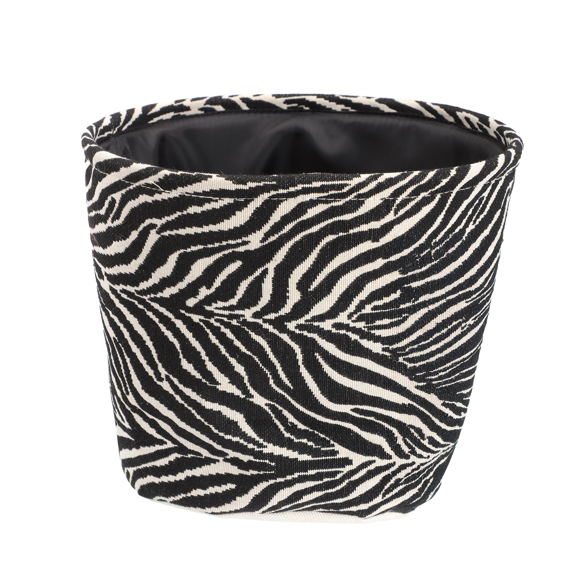 Space N Box Panier rond 27x27x23 cm motif zèbre noir