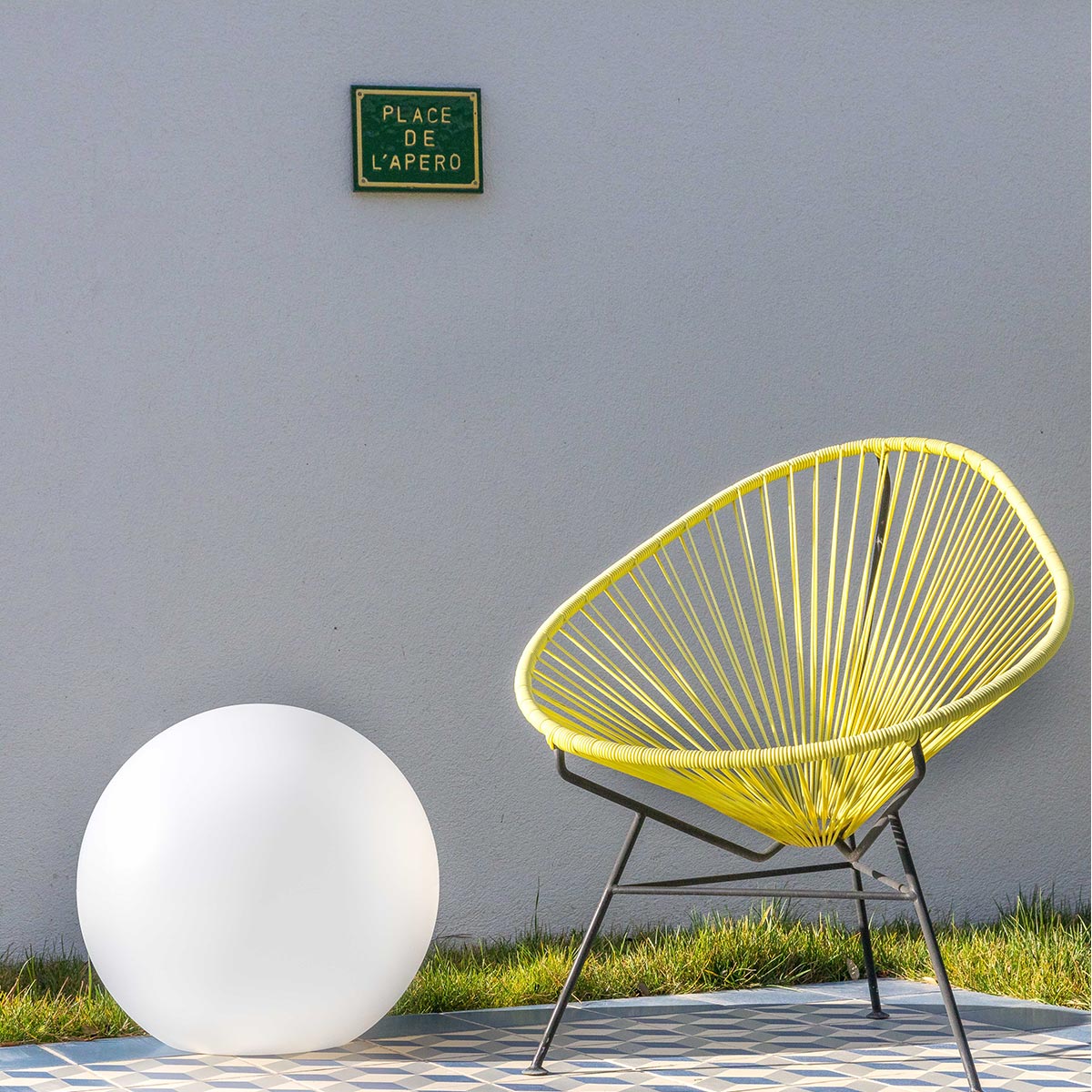 Red Deco Bobby boule lumineuse filaire Ø50cm blanc froid