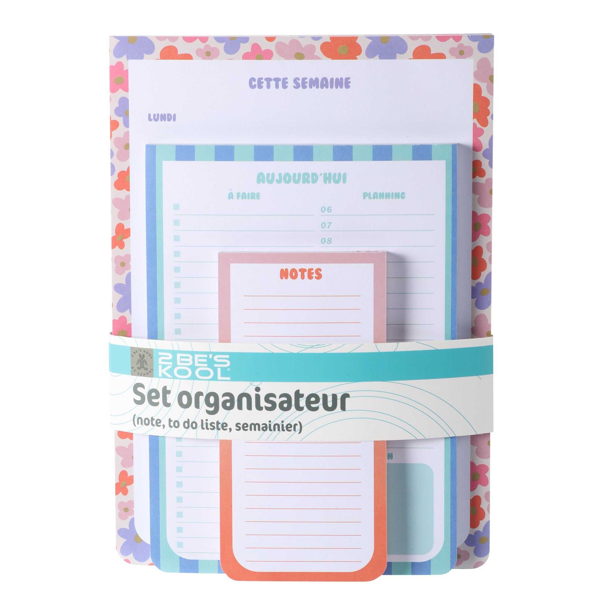 Stokomani Maison set organisateur 3 pièces carnet semainier