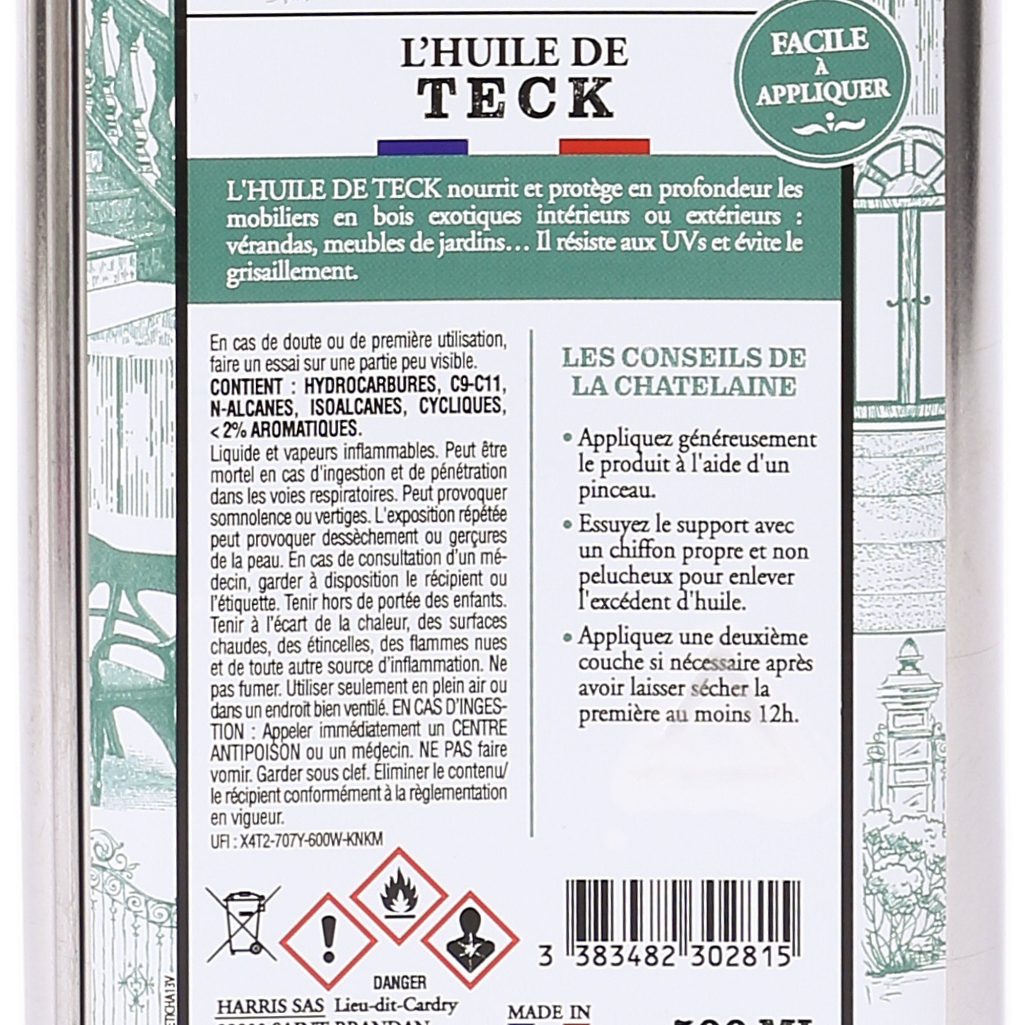 Stokomani Maison huile de teck meuble jardin bois extérieur