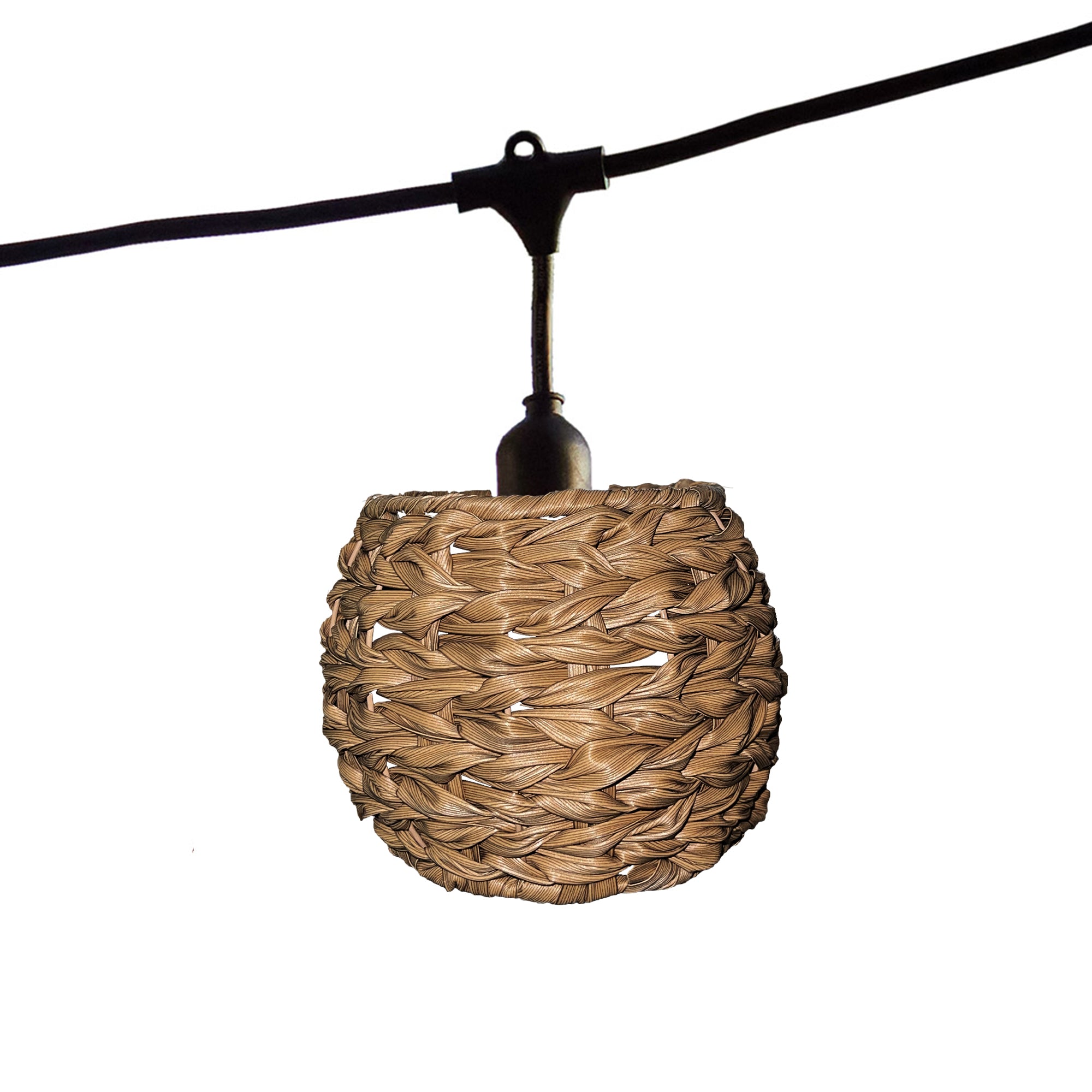 Red Deco Pine Light guirlande 6m rotin 7 ampoules blanc chaud