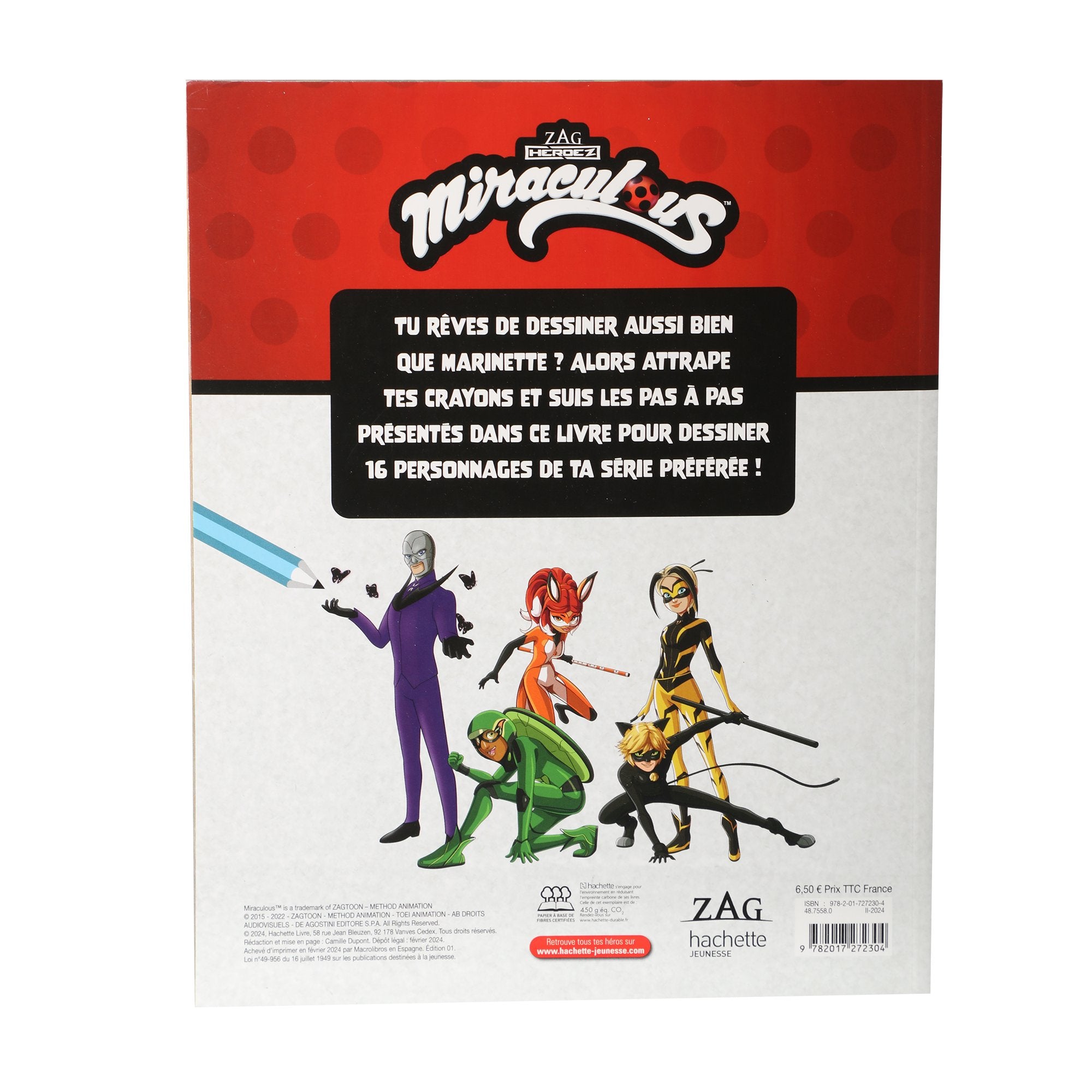Miraculous Je dessine livre dessin 16 personnages Marinette