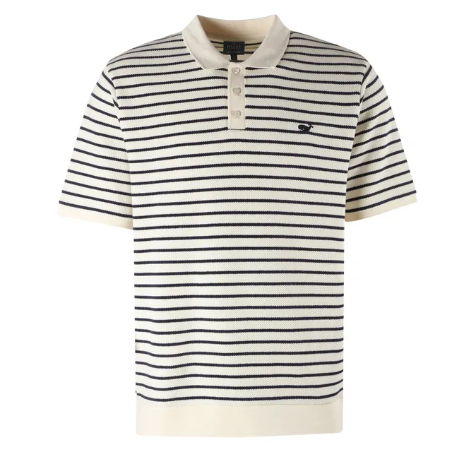 Stokomani Mode polo à rayures homme noir M col polo