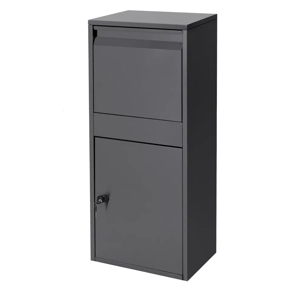 ML-Design boîte aux lettres colis gris 41x103x38 cm inox