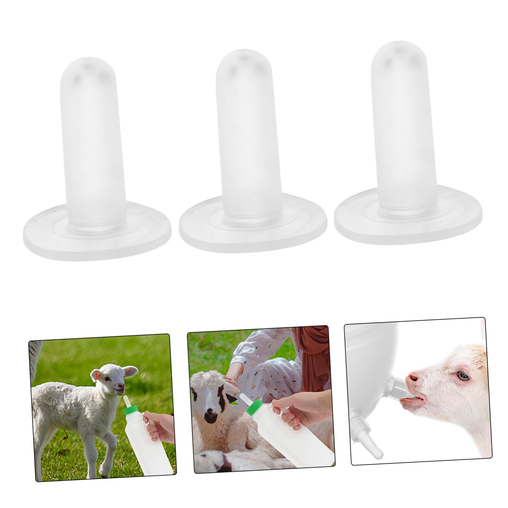 Milisten Pet Supplies Tétine Agneau Silicone Lot 6