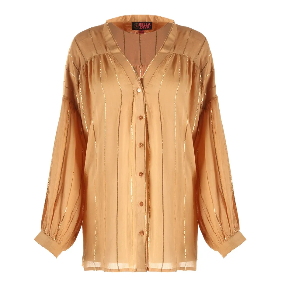 Stokomani blouse beige grande taille XL femme