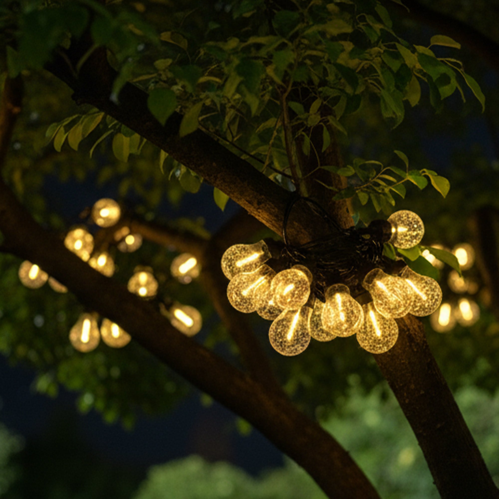Red Deco Bubble String Light guirlande solaire 20m 25 LED