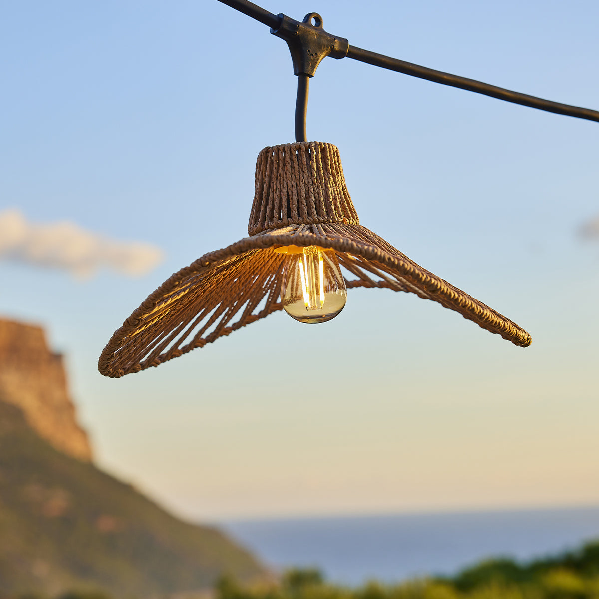 Red Deco Wavy Light guirlande corde 6m 7 LED E27 blanc chaud