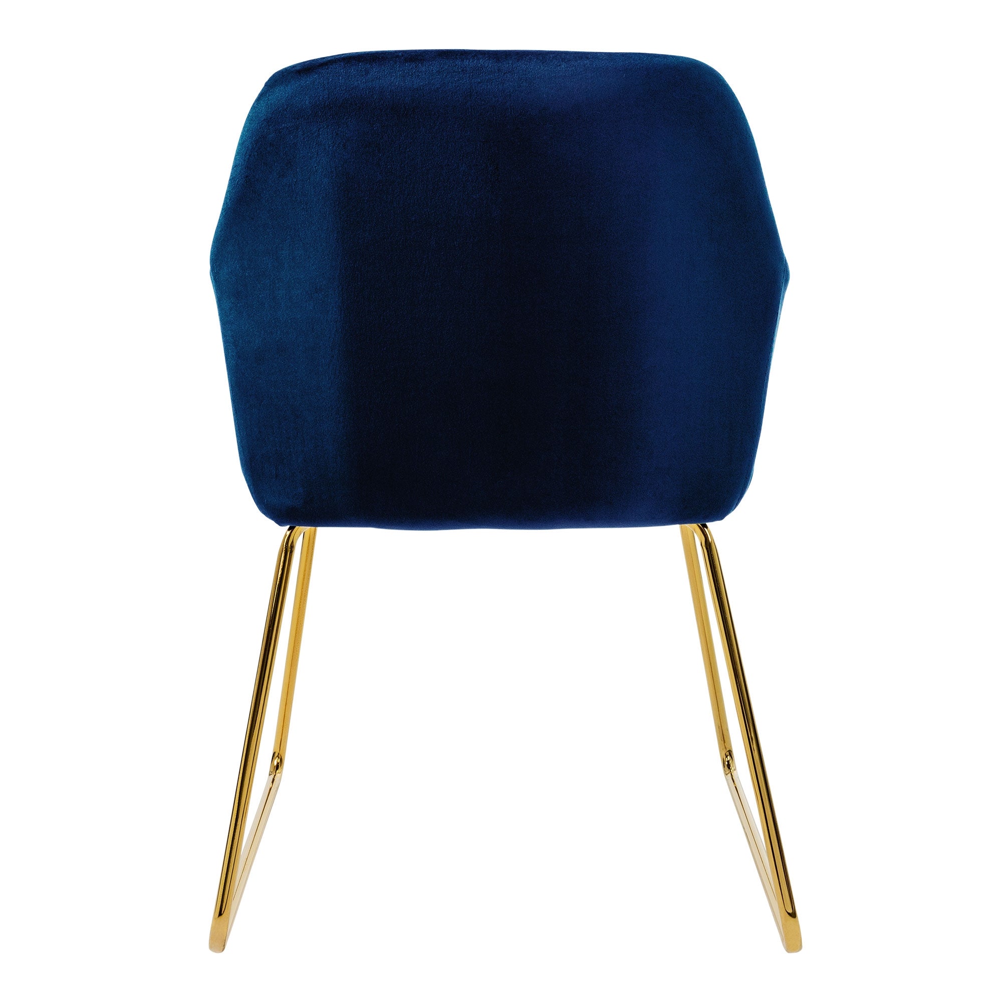 ECD Germany Möbel Chaise salle à manger velours bleu lot de 2