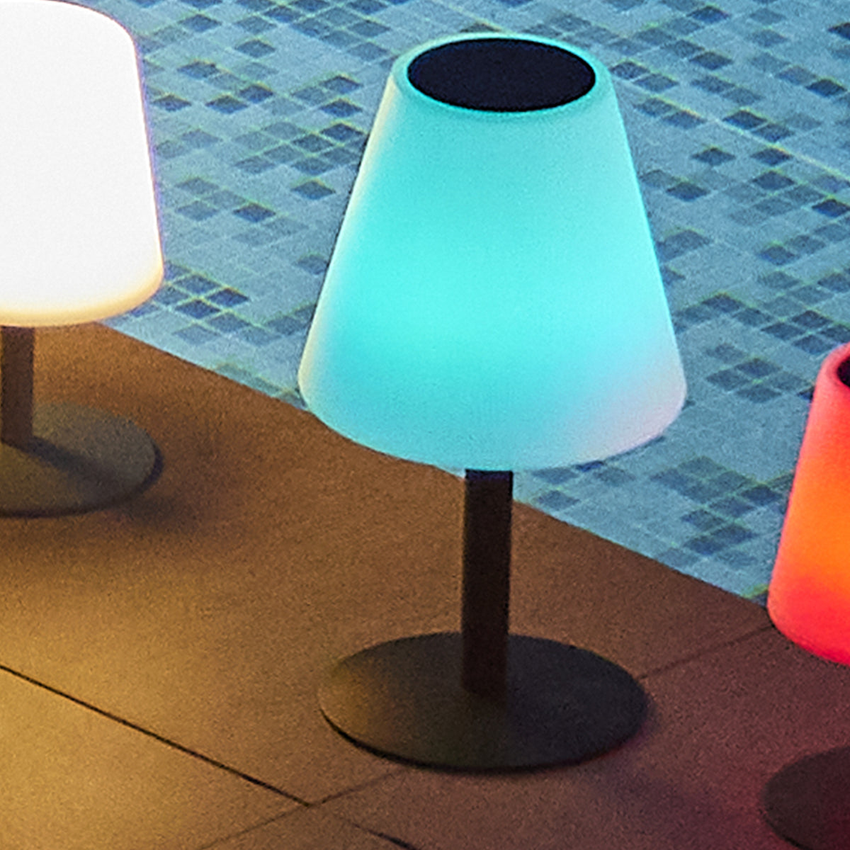Red Deco Standy Mini Solar H36cm lampe solaire RGB dimmable