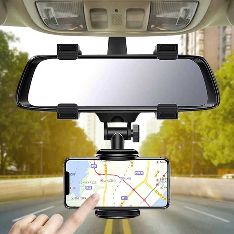 Shop-Story Swivel 360 Support Téléphone Rétroviseur Rotatif Auto