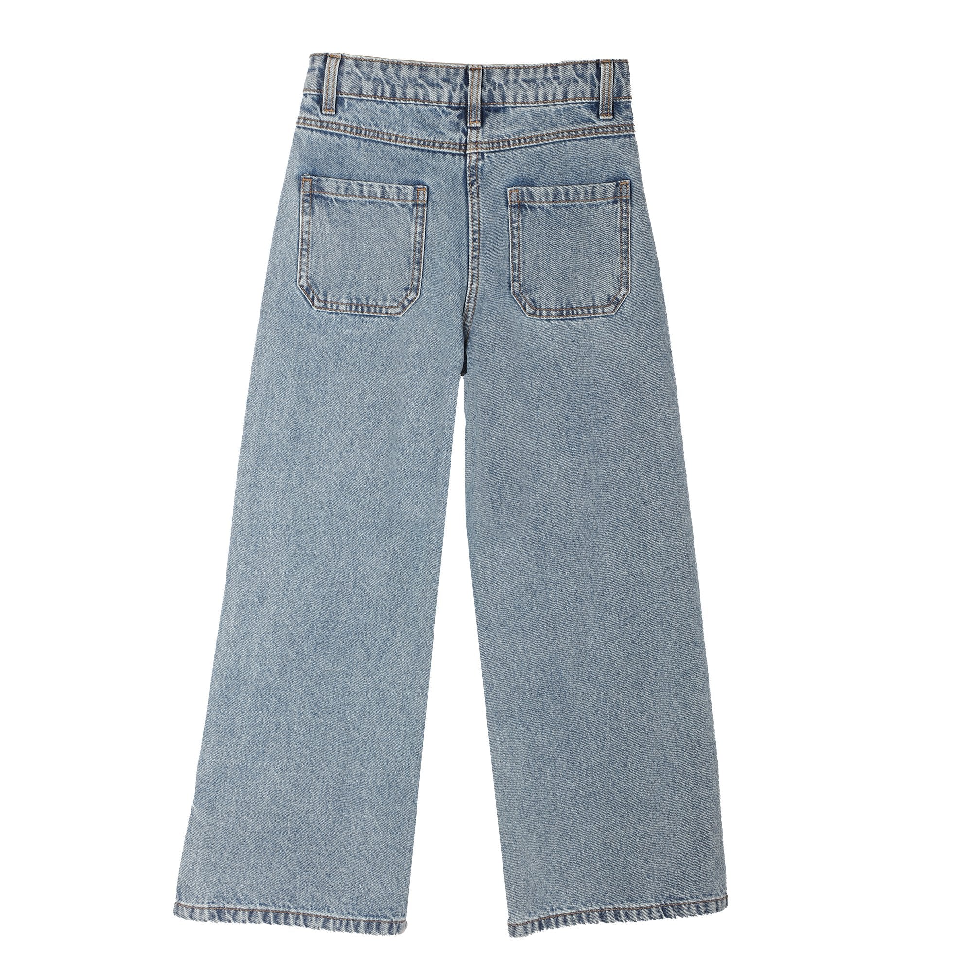 Jean wide leg bleu enfant pantalon large coton
