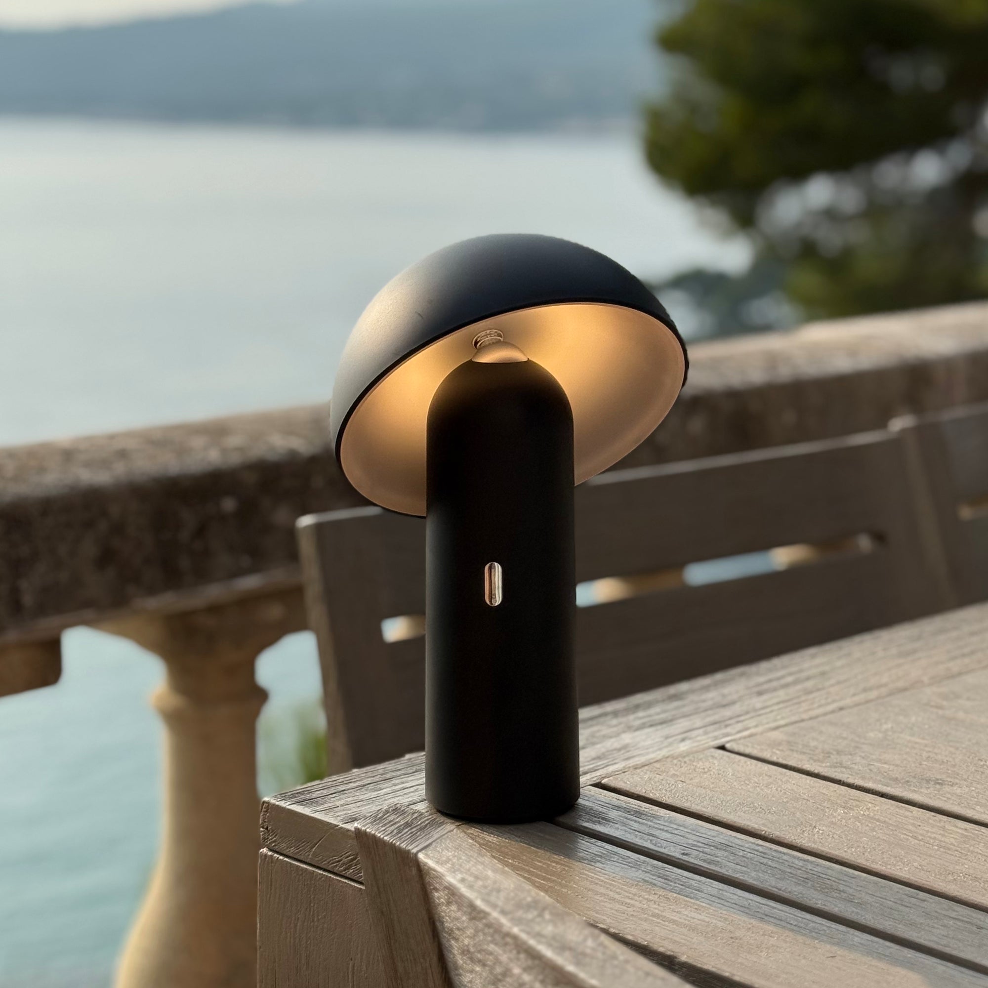 Red Deco Tod Black lampe sans fil LED blanc chaud H28cm