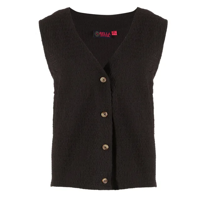 Stokomani Mode veste sans manche noir XL gilet femme