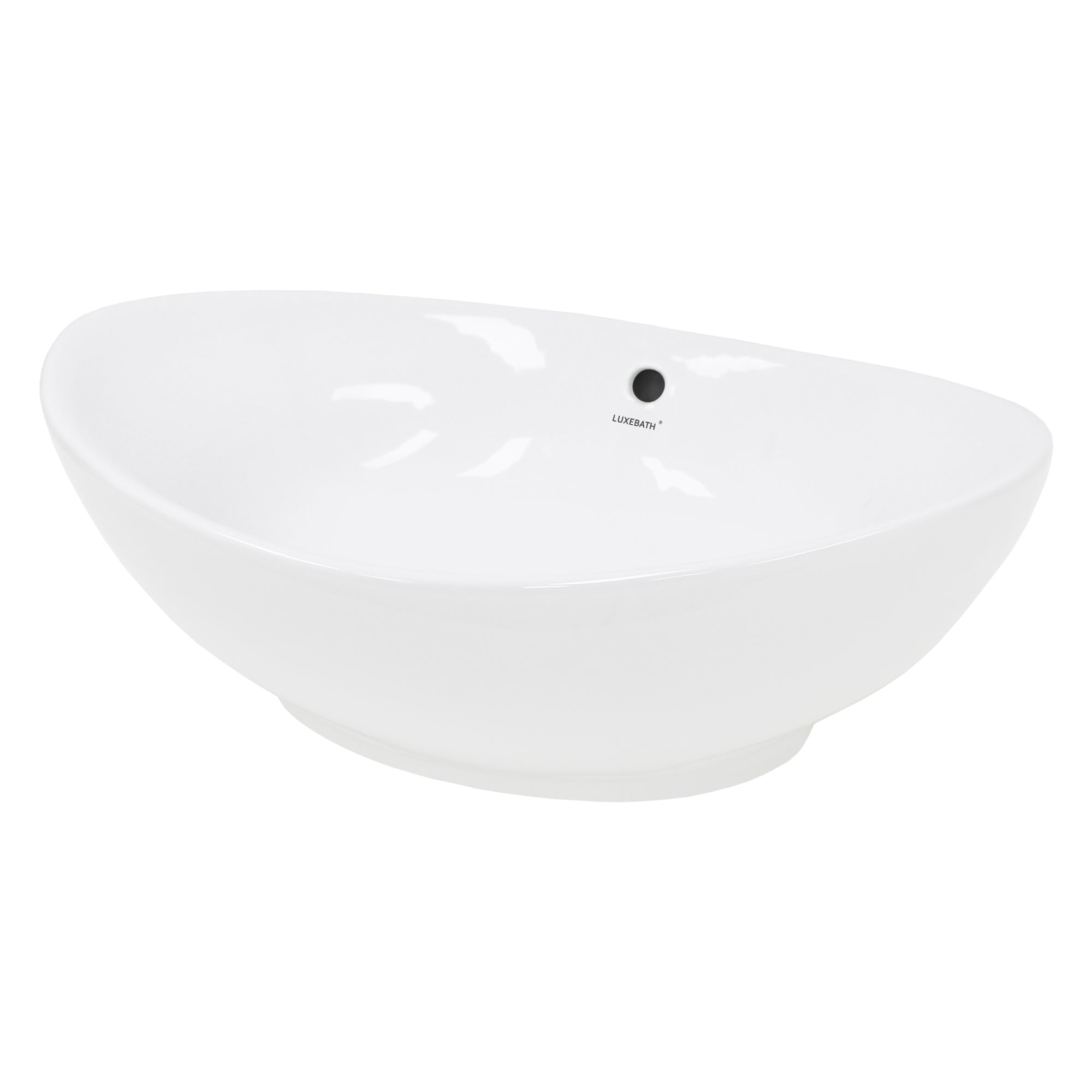 ECD Germany Sanitär Vasque ovale blanche 59 cm céramique à poser