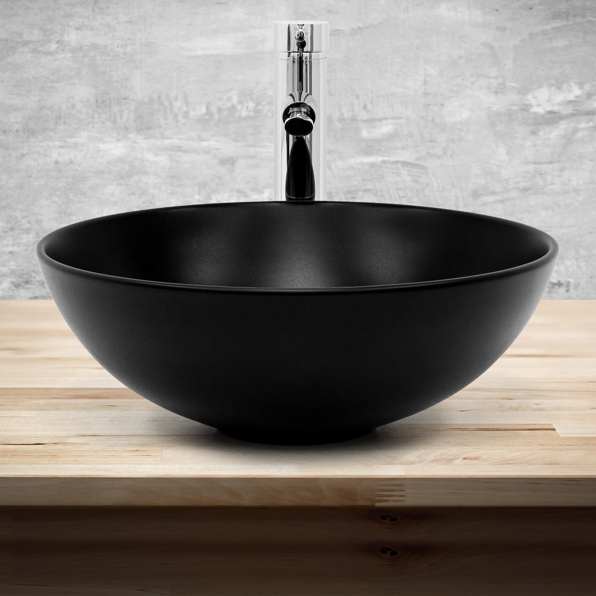 ECD Germany Sanitär vasque ronde noire 40cm céramique