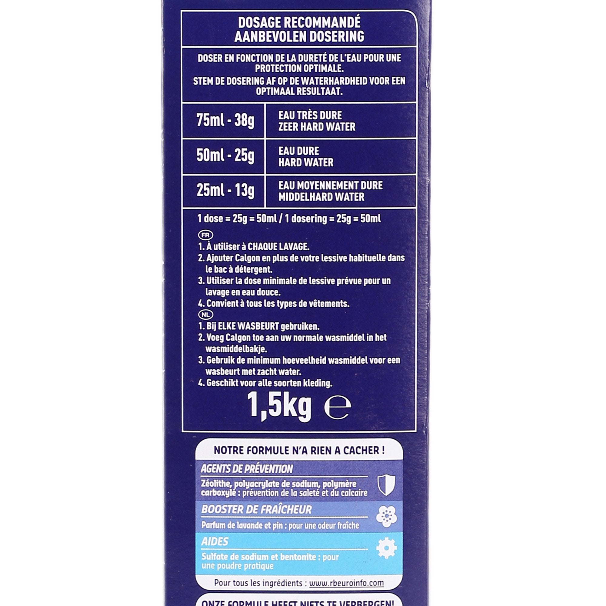 Calgon Power 3 en 1 poudre anti-calcaire 60 doses
