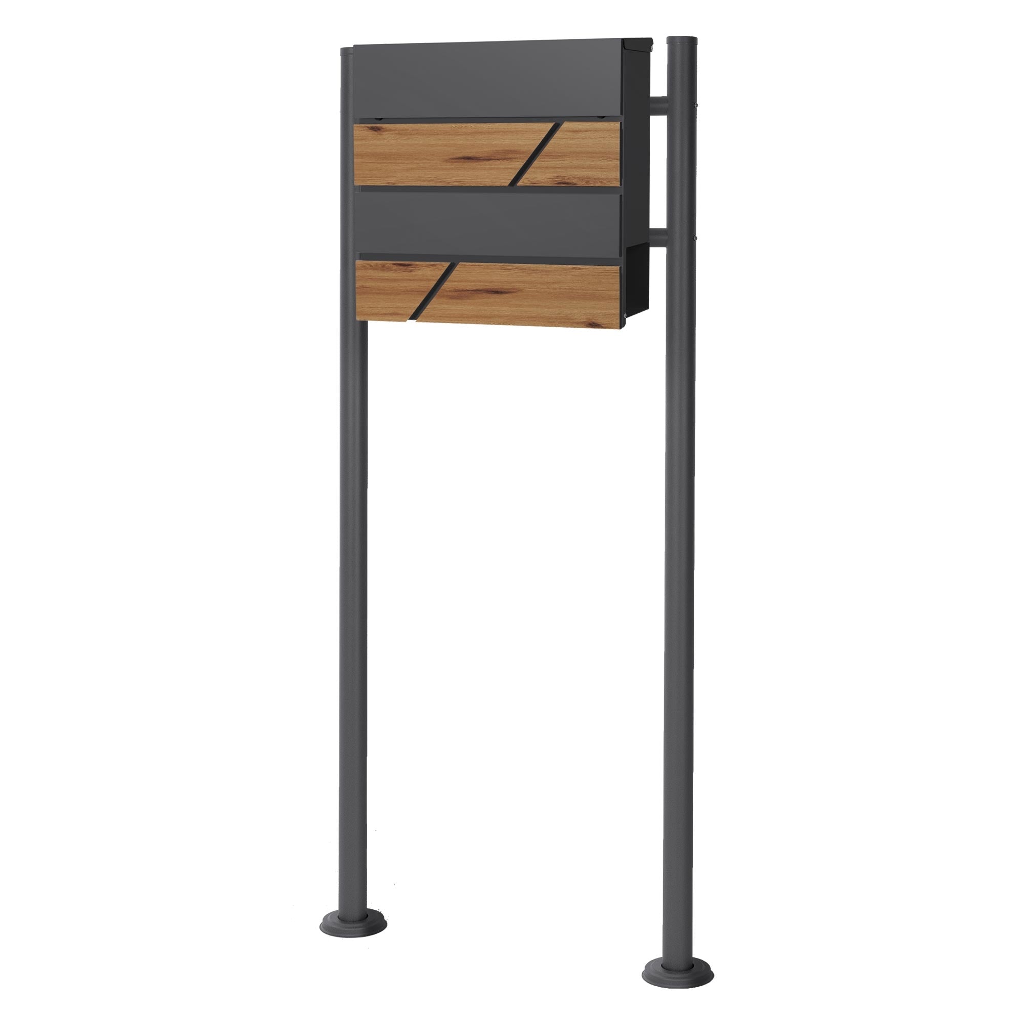 ECD Germany Bauen 120cm boîte aux lettres sur pied marbre noir