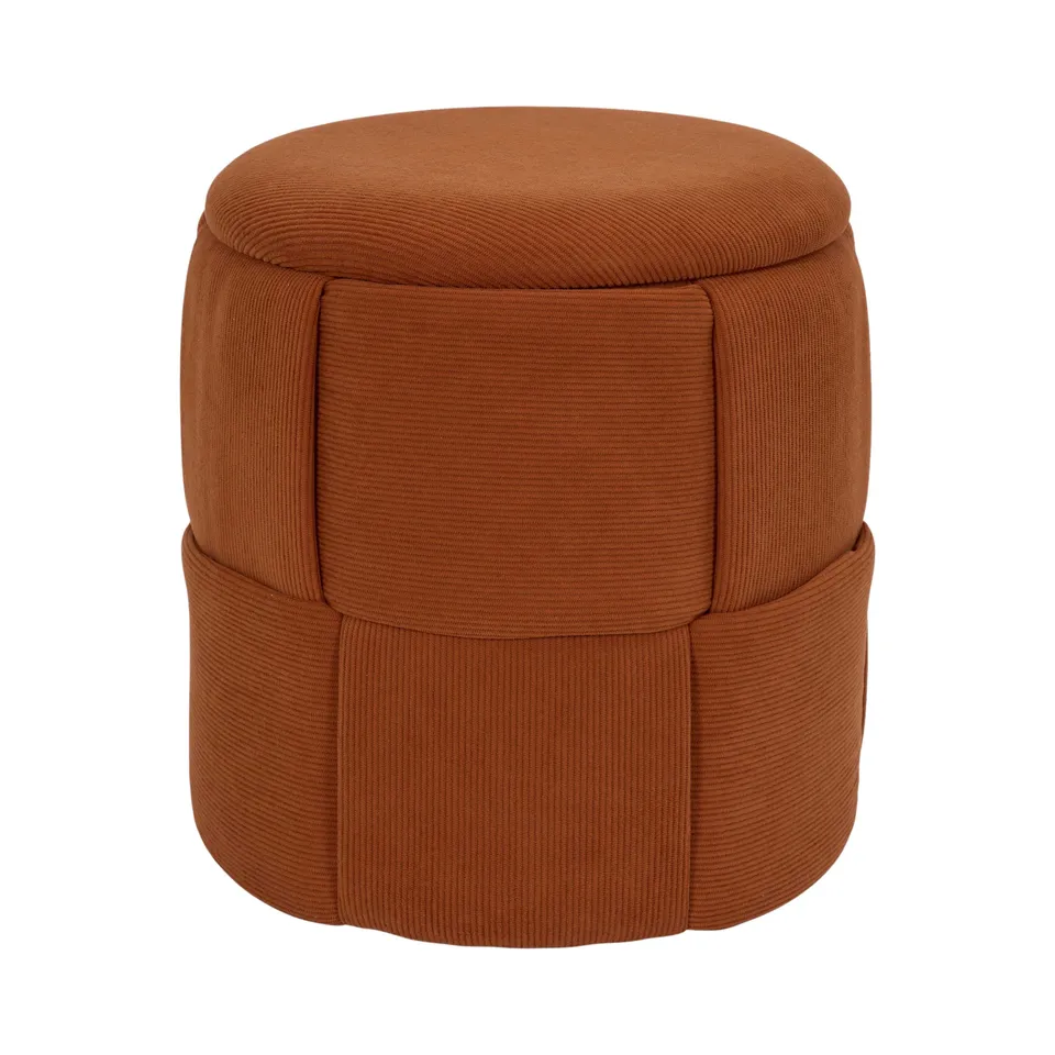 Home Deco Factory Jules pouf coffre terracotta tressé