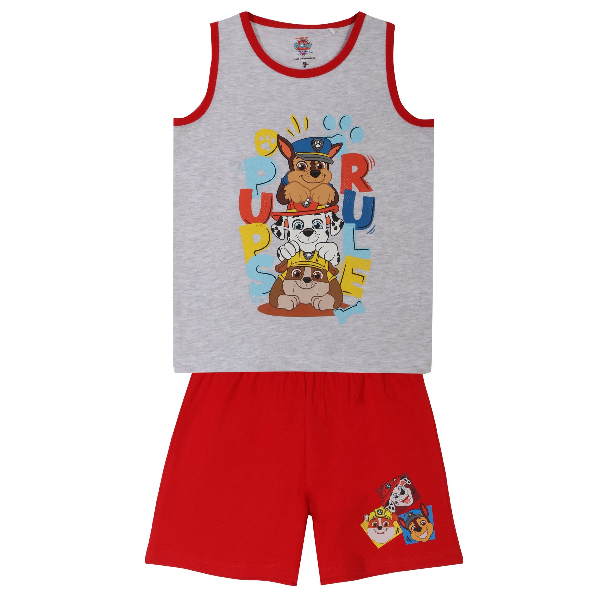 Stokomani Mode Pyjashort licence Rouge 4-8 ans