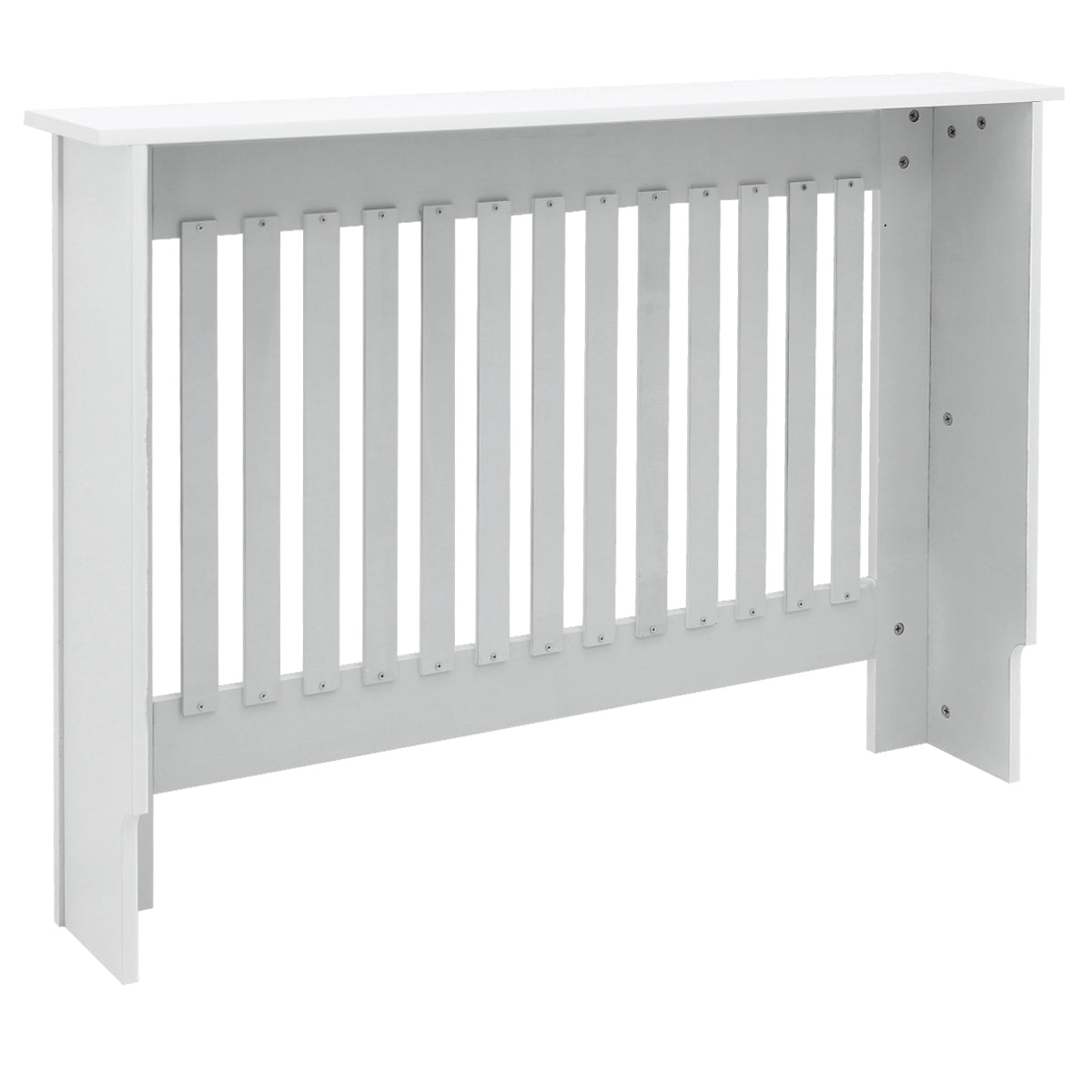 ECD Germany cache radiateur 112x19x82 cm blanc MDF
