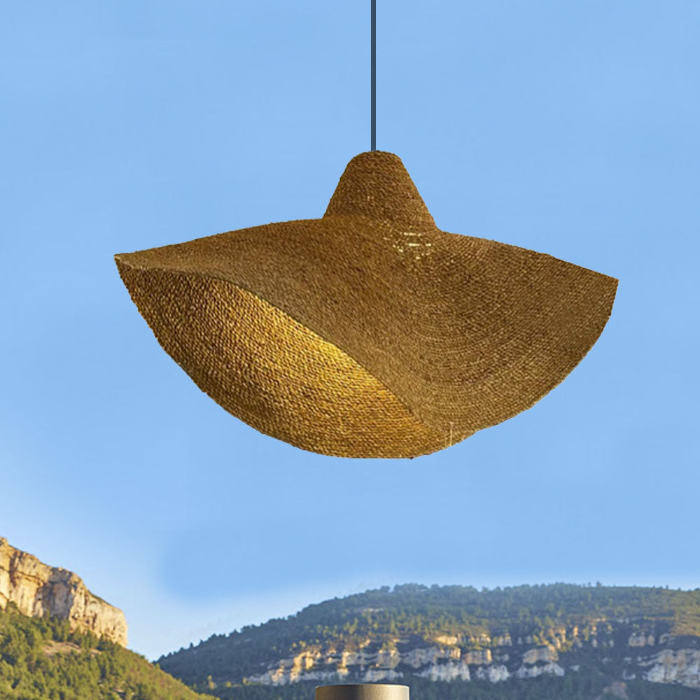 Red Deco Kleia abat-jour herbe marine H13cm E27
