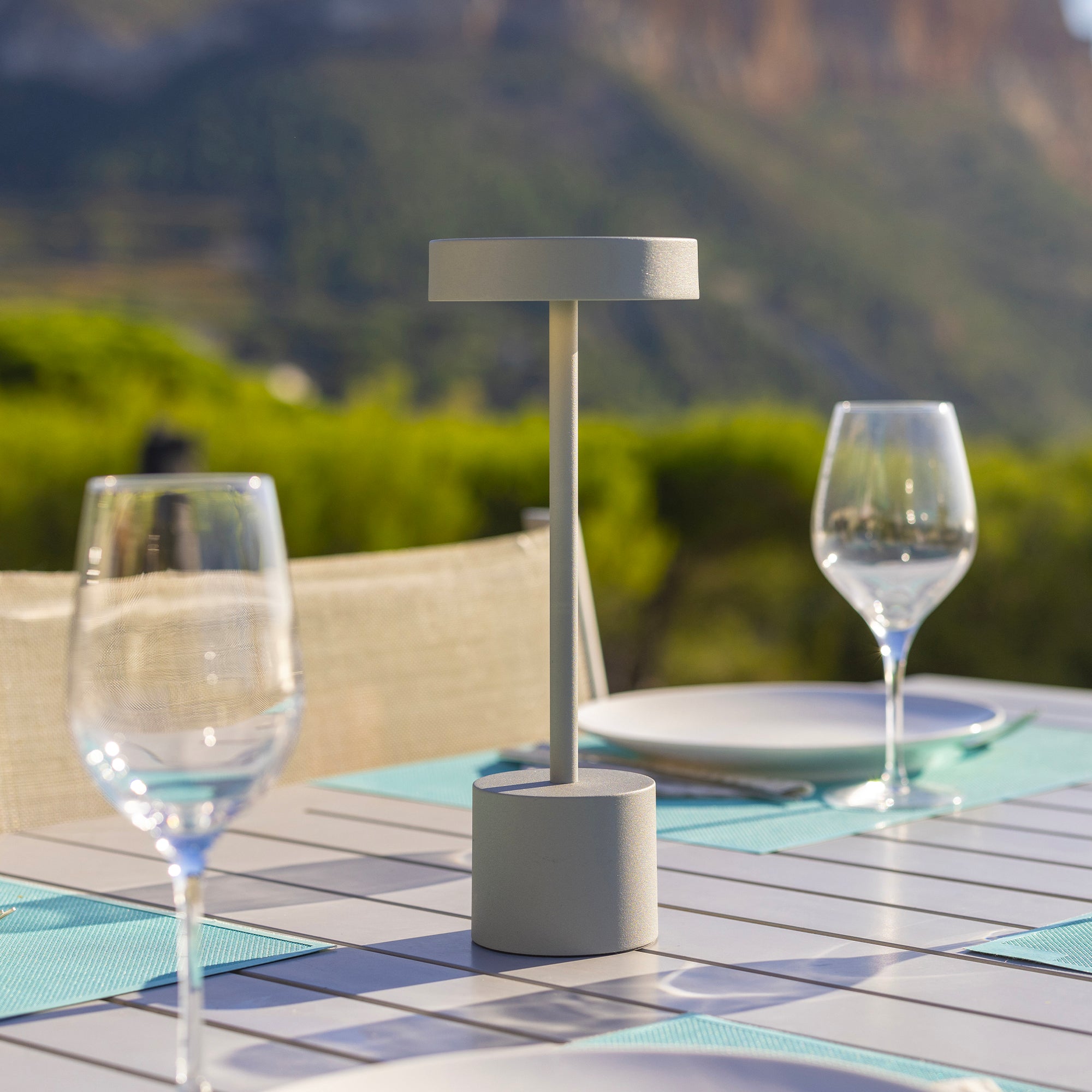 Red Deco Roby Grey lampe table sans fil gris H30cm
