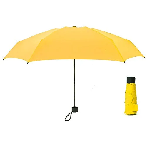 Shop-Story Lifestyle Mini-Parapluie Pliable Jaune 17 cm