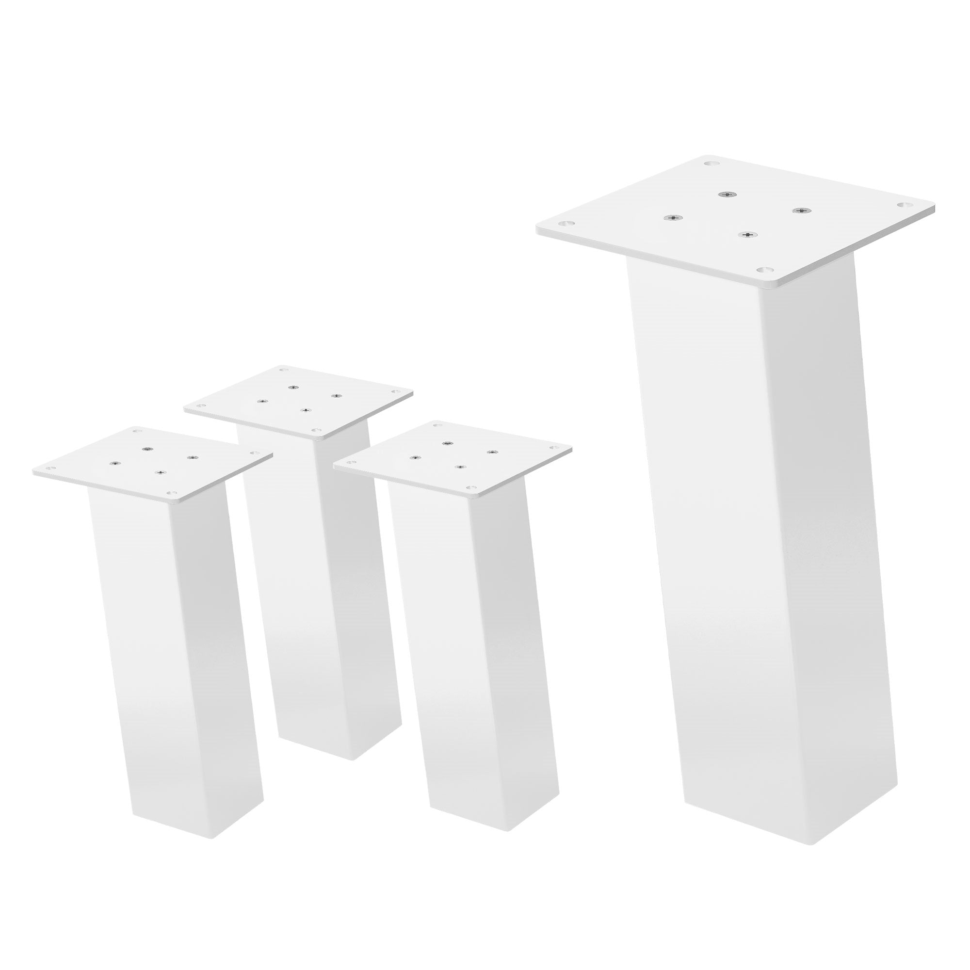 ML-Design pieds table acier 30 cm inclinés lot 4 noir