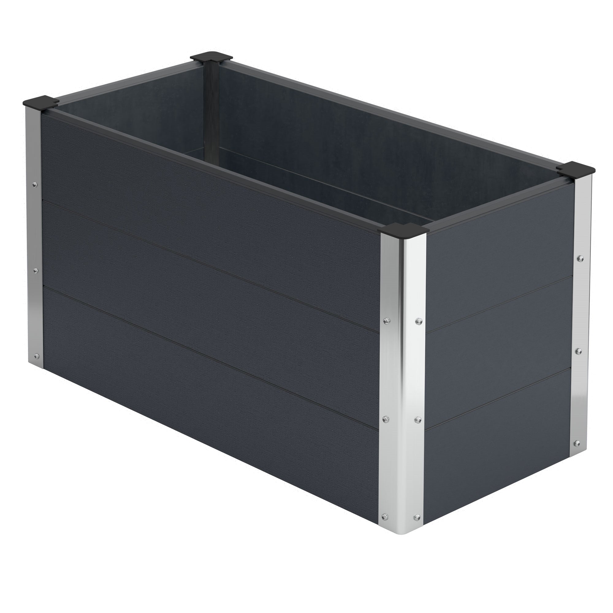 ECD Germany Garten jardinière WPC anthracite 100x50x91